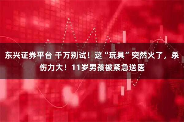 东兴证券平台 千万别试！这“玩具”突然火了，杀伤力大！11岁男孩被紧急送医